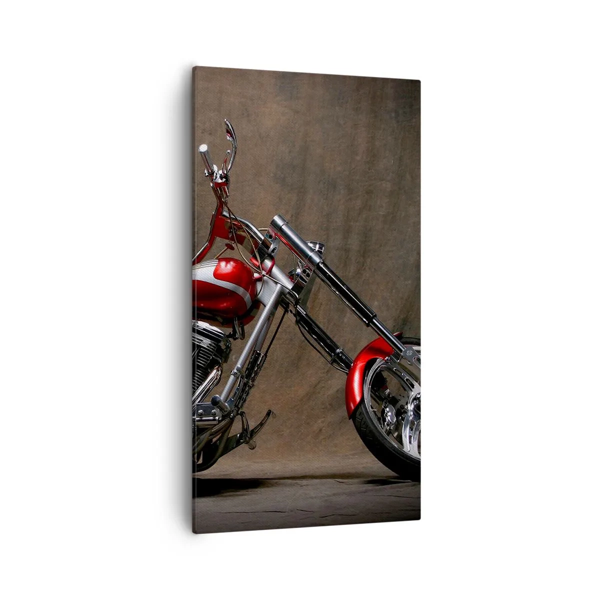 Impression sur toile - Image sur toile - Beauté rouge-argent - 55x100 cm