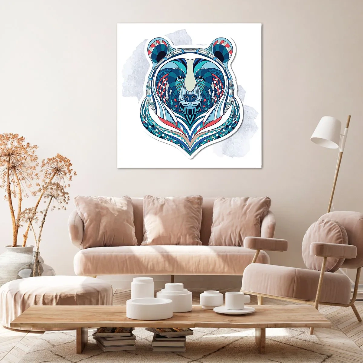 Impression sur toile - Image sur toile - Vive le Groenland ! - 40x40 cm