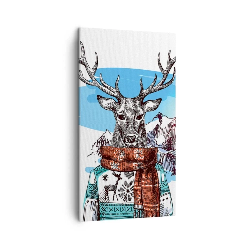 Impression sur toile - Image sur toile - Même le cerf ne gèle pas - 45x80 cm