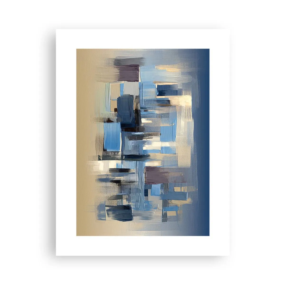 Affiche - Poster - Construction bleue - 30x40 cm