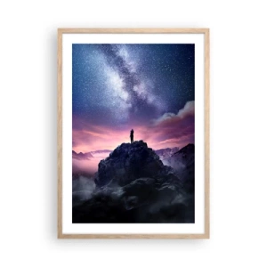 Affiche dans un chêne clair - Poster - Et il a ressenti la vie - 50x70 cm