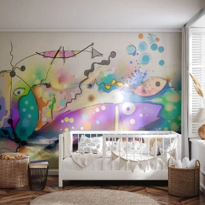 Papier Peint Autocollant Deluxe Sticker - Sans mots! - Abstraction, Poisson, Graphique - 400x280 cm