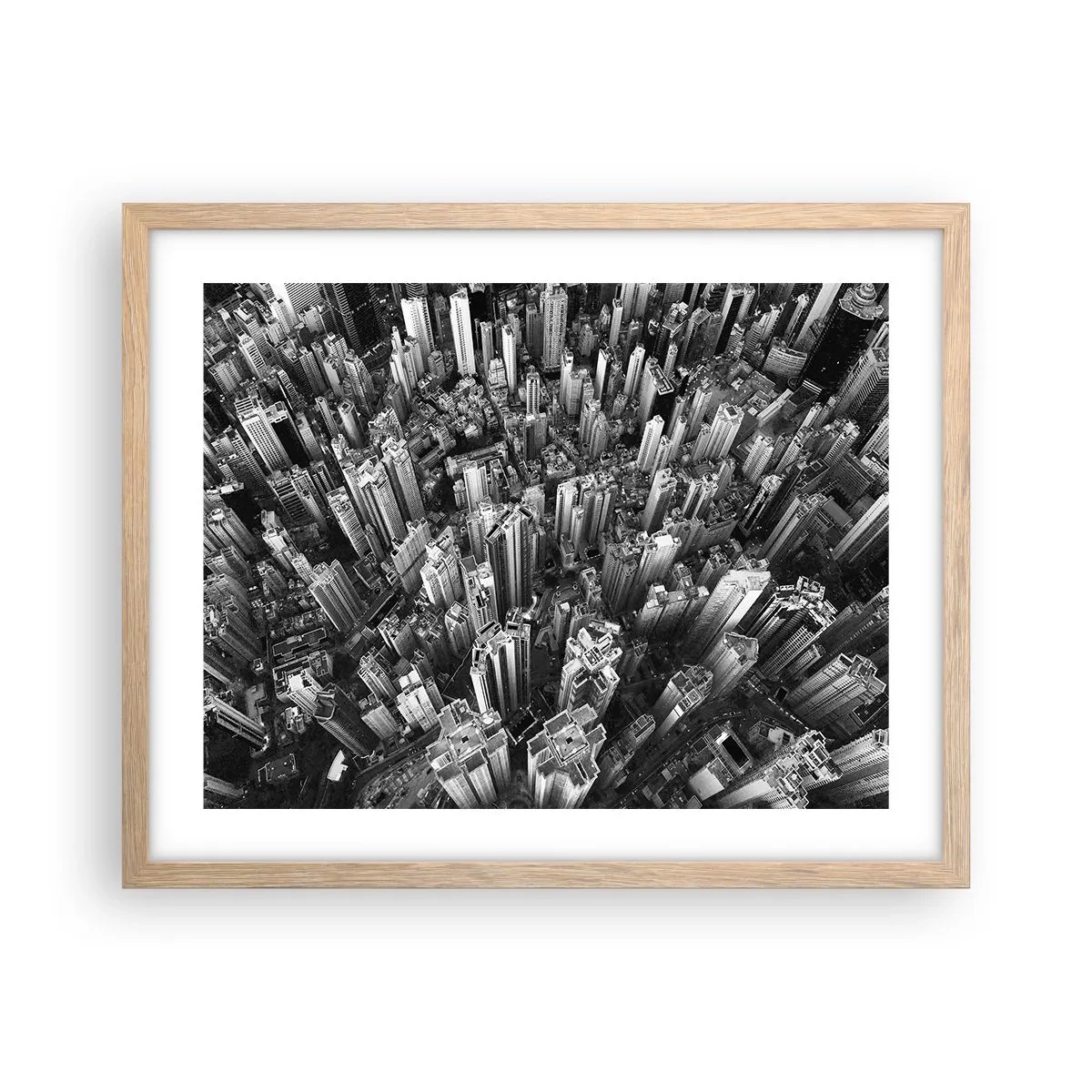 Affiche dans un chêne clair - Poster - Toujours de plus en plus haut - 50x40 cm