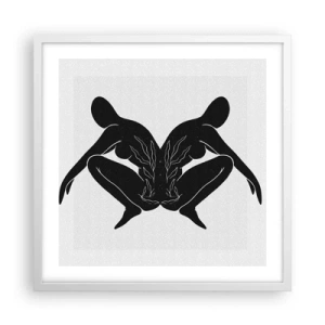 Affiche dans un cadre blanc - Poster - Une âme commune - 50x50 cm