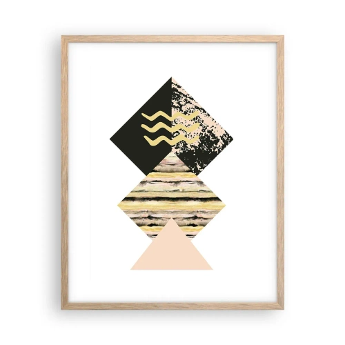 Affiche dans un chêne clair - Poster - Pas si simple - 40x50 cm