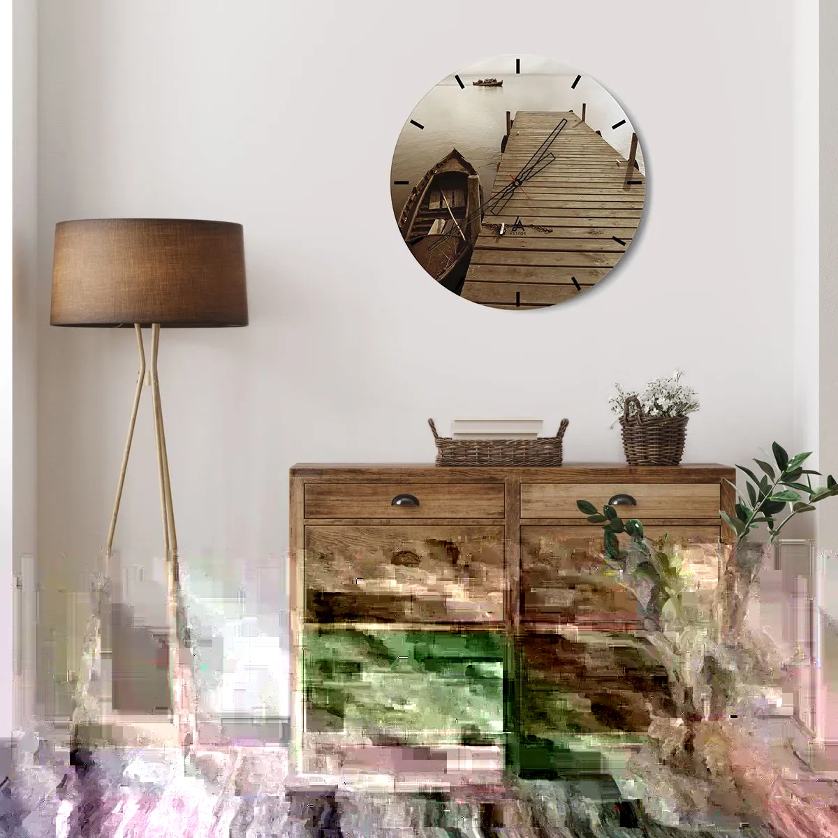 Horloge murale - Pendule murale - Le grand silence - 40x40 cm