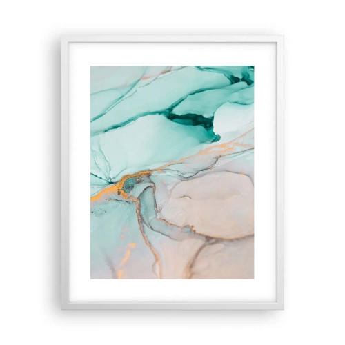 Affiche dans un cadre blanc - Poster - Danse des formes et des couleurs - 40x50 cm