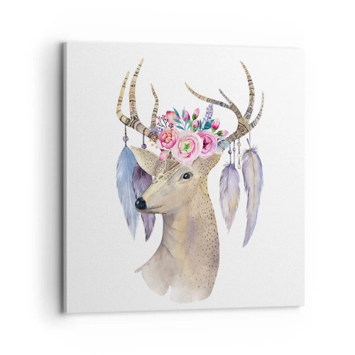Impression sur toile - Image sur toile - Guide de l'âme - doux, innocent - 70x70 cm