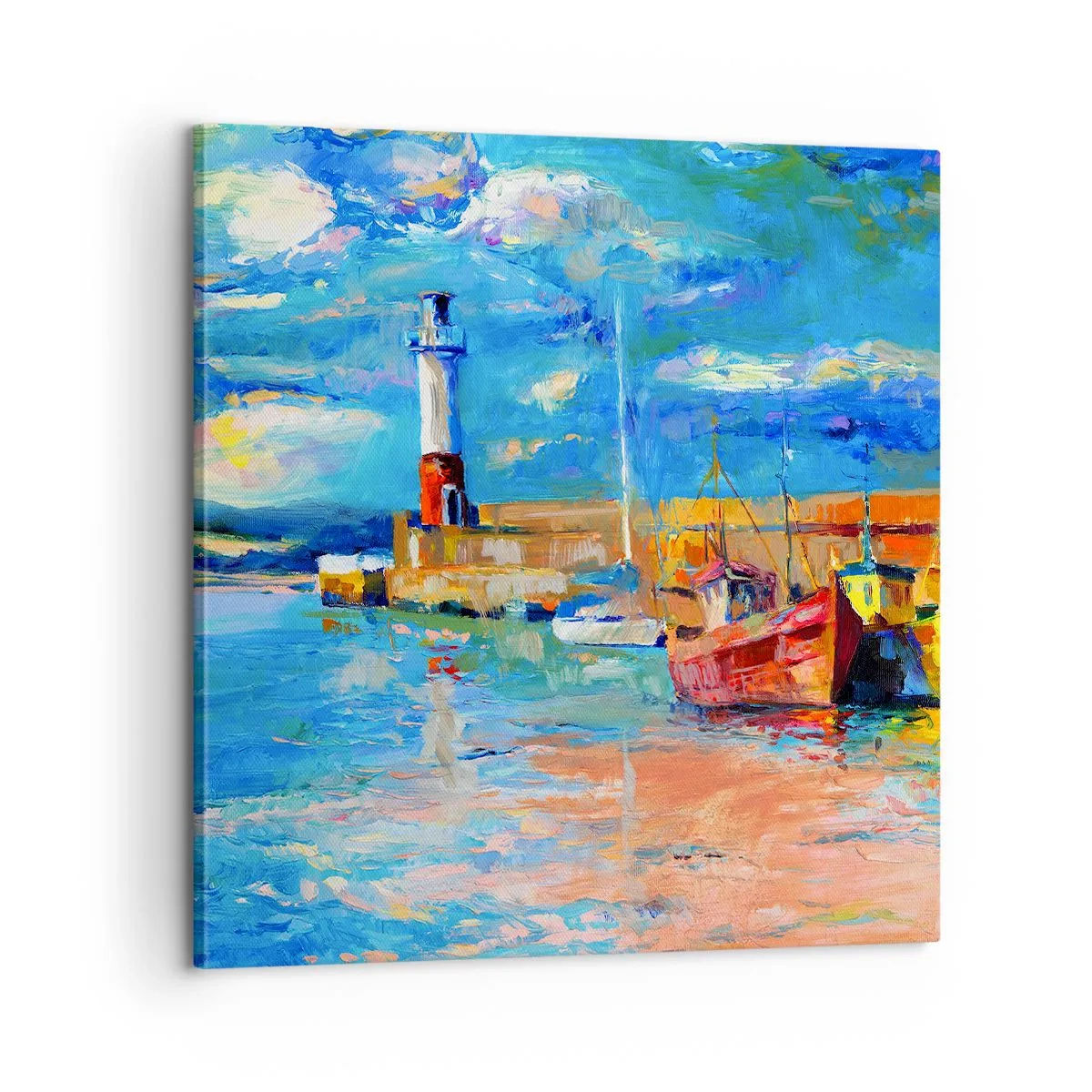 Impression sur toile - Image sur toile - Un après-midi dans la baie arc-en-ciel - 60x60 cm