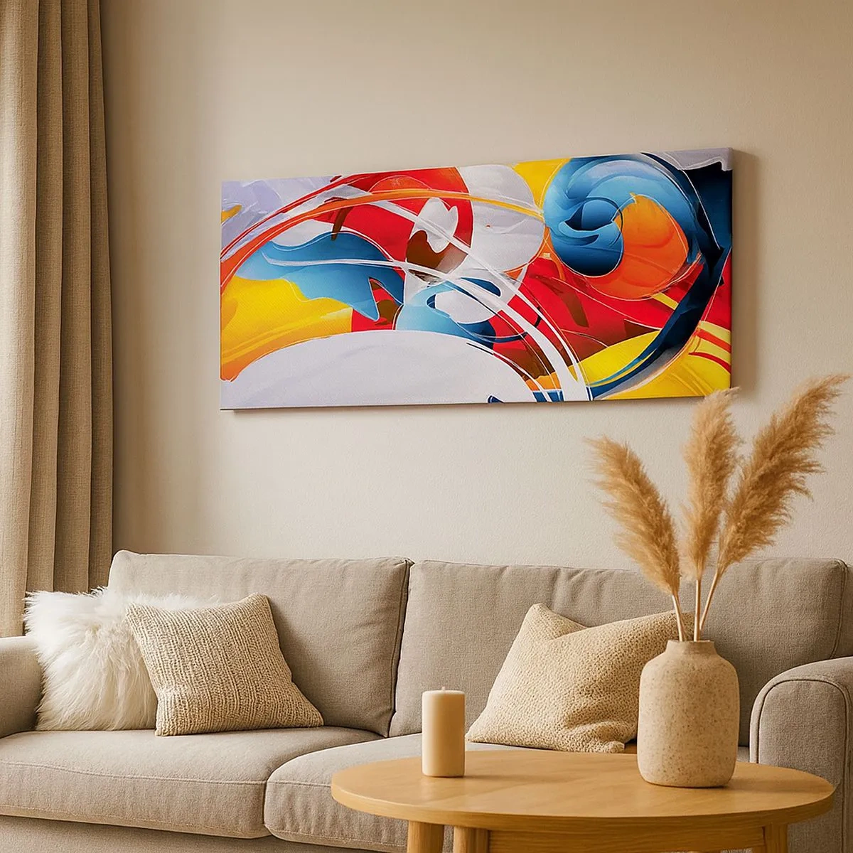 Impression sur toile - Image sur toile - La danse des éléments - 100x40 cm