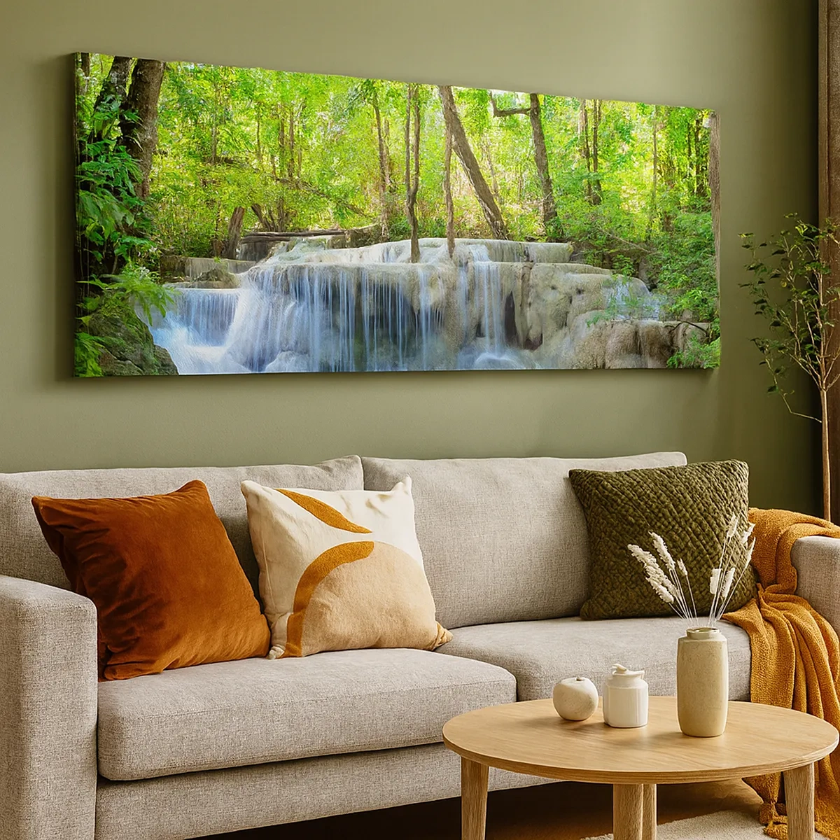 Impression sur toile - Image sur toile - Se noyer dans le turquoise et le vert - 30x30 cm