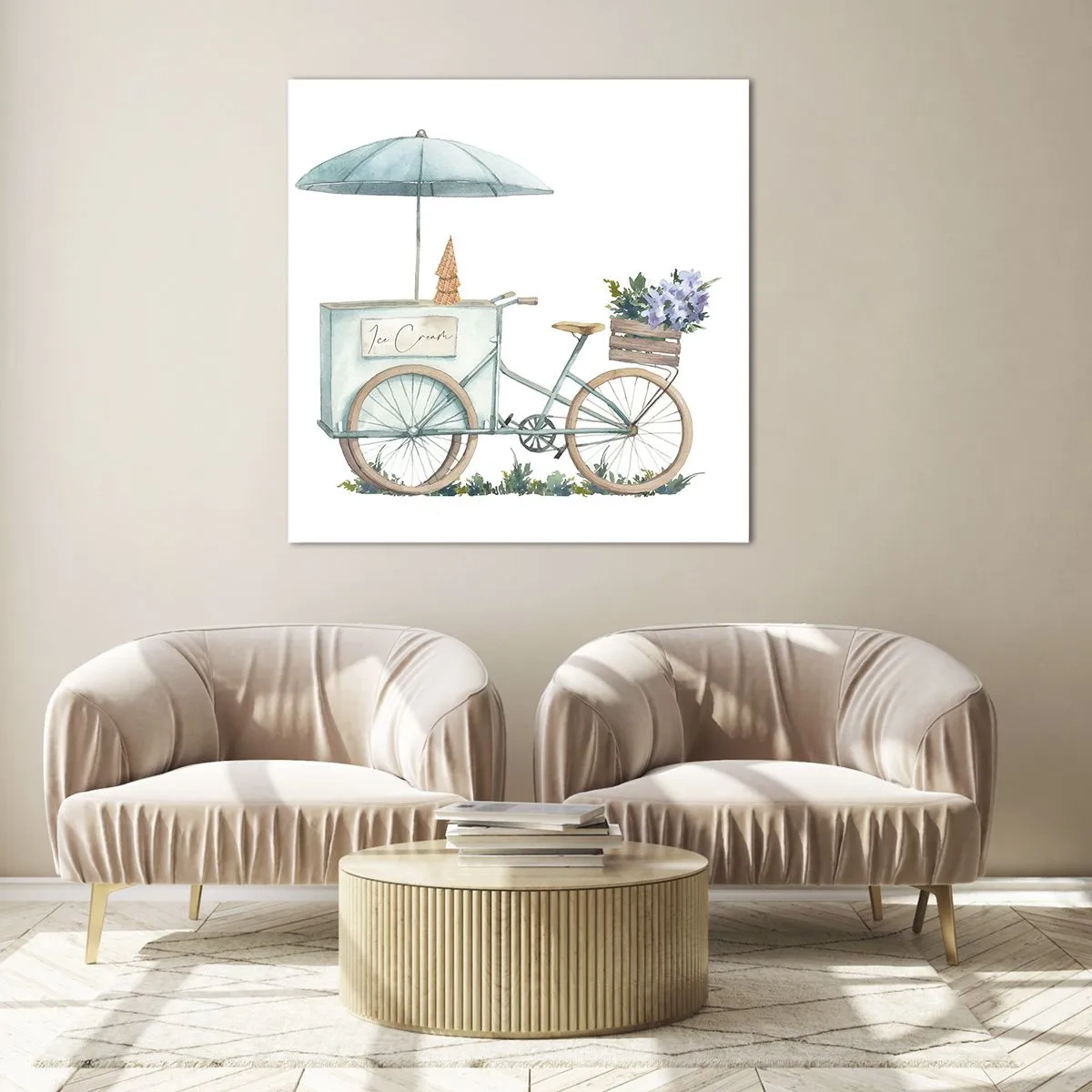 Impression sur verre - Image sur verre - Doux souvenir d'été - 60x60 cm