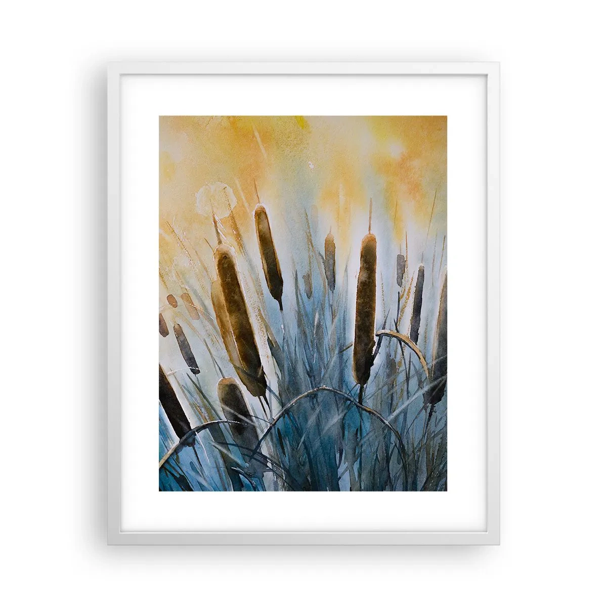 Affiche dans un cadre blanc - Poster - Fraicheur de l'eau, chaleur du soleil - 40x50 cm