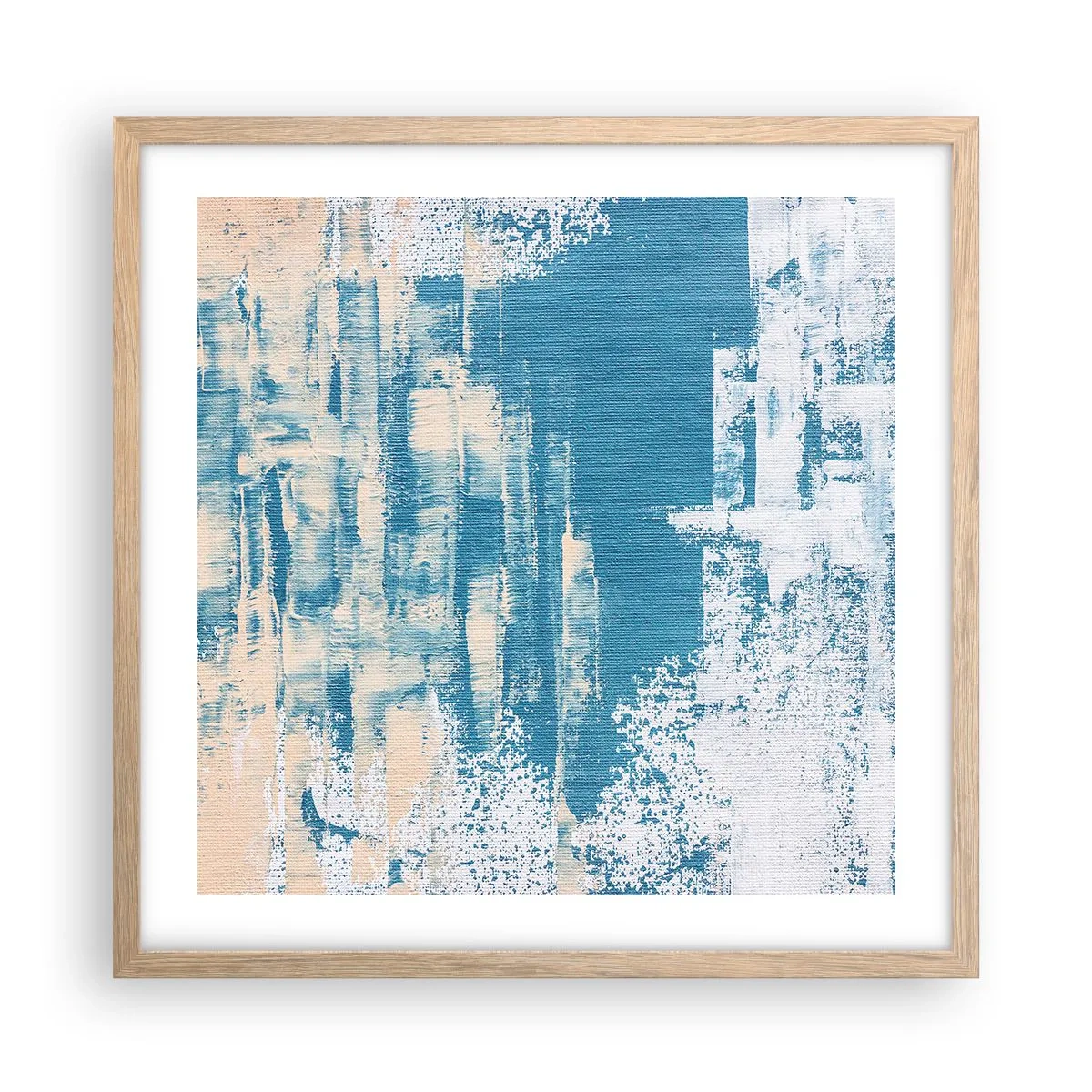 Affiche dans un chêne clair - Poster - À travers un iceberg - 50x50 cm