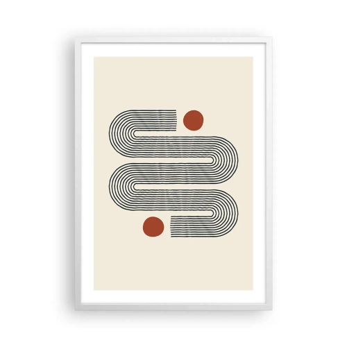 Affiche dans un cadre blanc - Poster - Du début à la fin - 50x70 cm