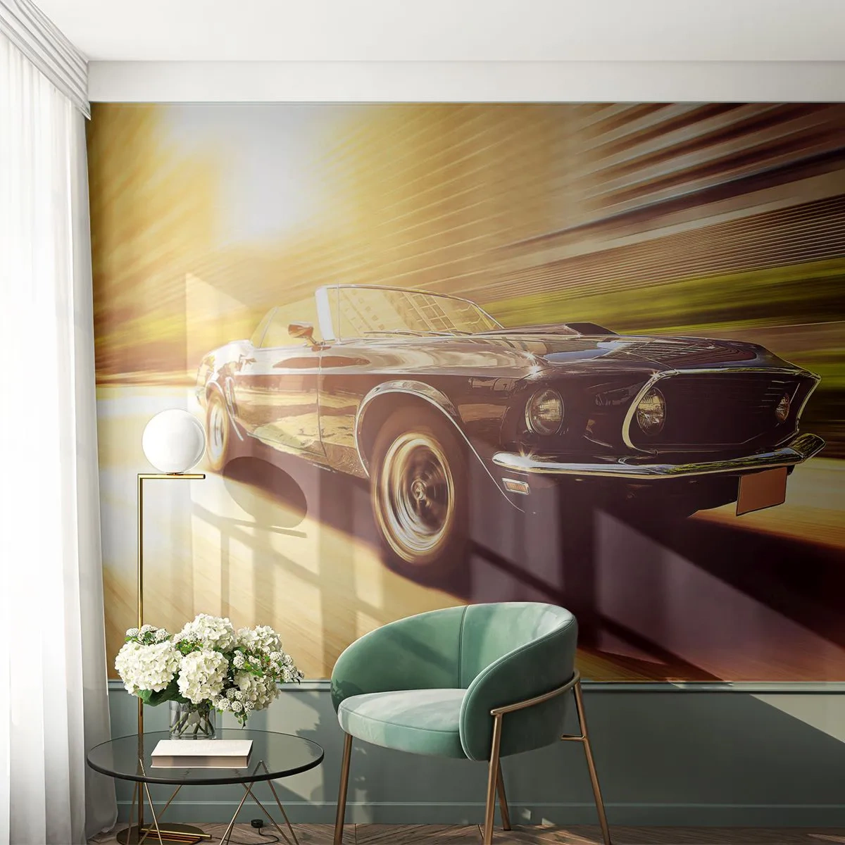 Papier Peint Autocollant Deluxe Sticker - 1967 - le retour de la légende - Voiture, Cabriolet, Automobile - 250x175 cm