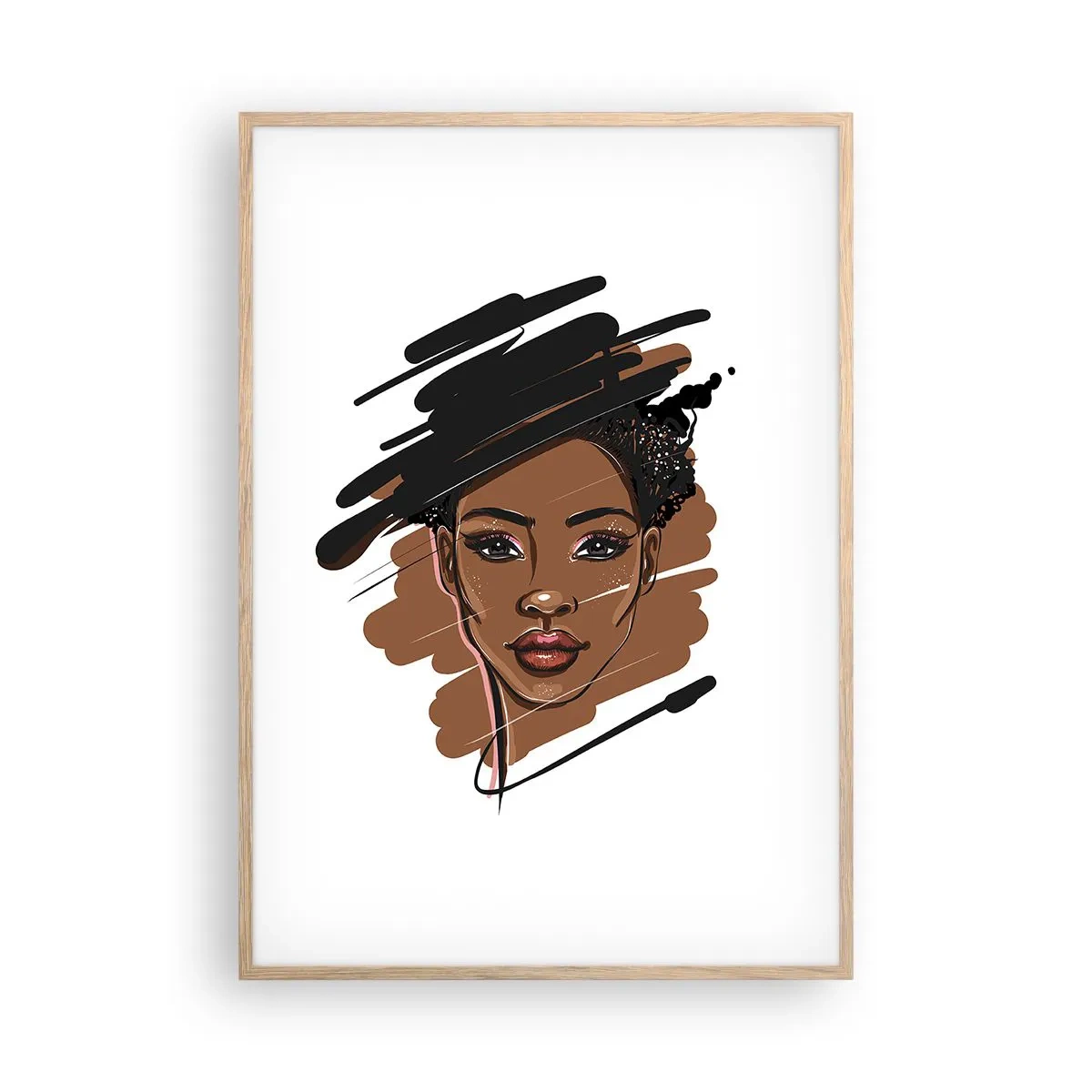 Affiche dans un chêne clair - Poster - Doux comme le chocolat - 70x100 cm