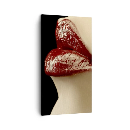 Impression sur toile - Image sur toile - Sensualité et brillance du carmin - 45x80 cm