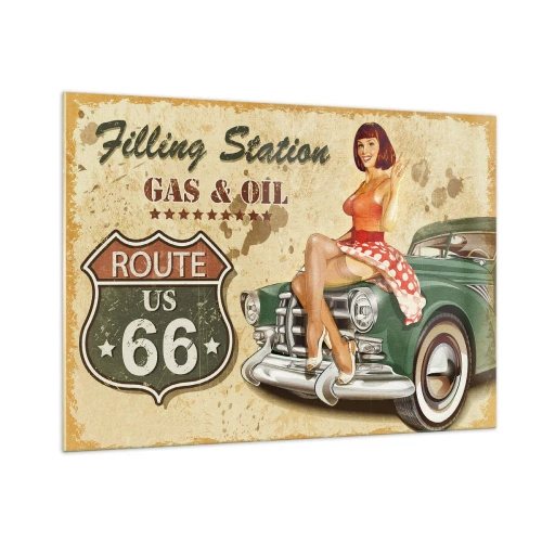 Impression sur verre - Image sur verre - Les merveilleuses années 40 - 100x70cm - Les superbes années 40. - Décoration murale moderne pour le salon et la chambre ARTTOR