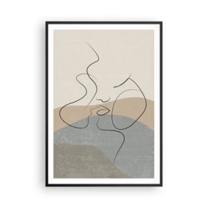 Affiche dans un cadre noir - Poster - Comme un coup de pinceau - 70x100 cm