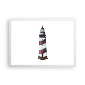 Affiche dans un cadre blanc - Poster - Toujours sur ses gardes - 70x50 cm