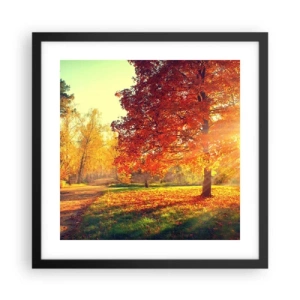 Affiche dans un cadre noir - Poster - Le roux est beau - 40x40 cm