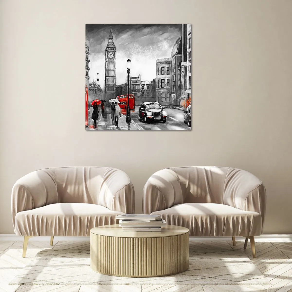 Impression sur verre - Image sur verre - Pas du tout une ville grise - 50x50 cm