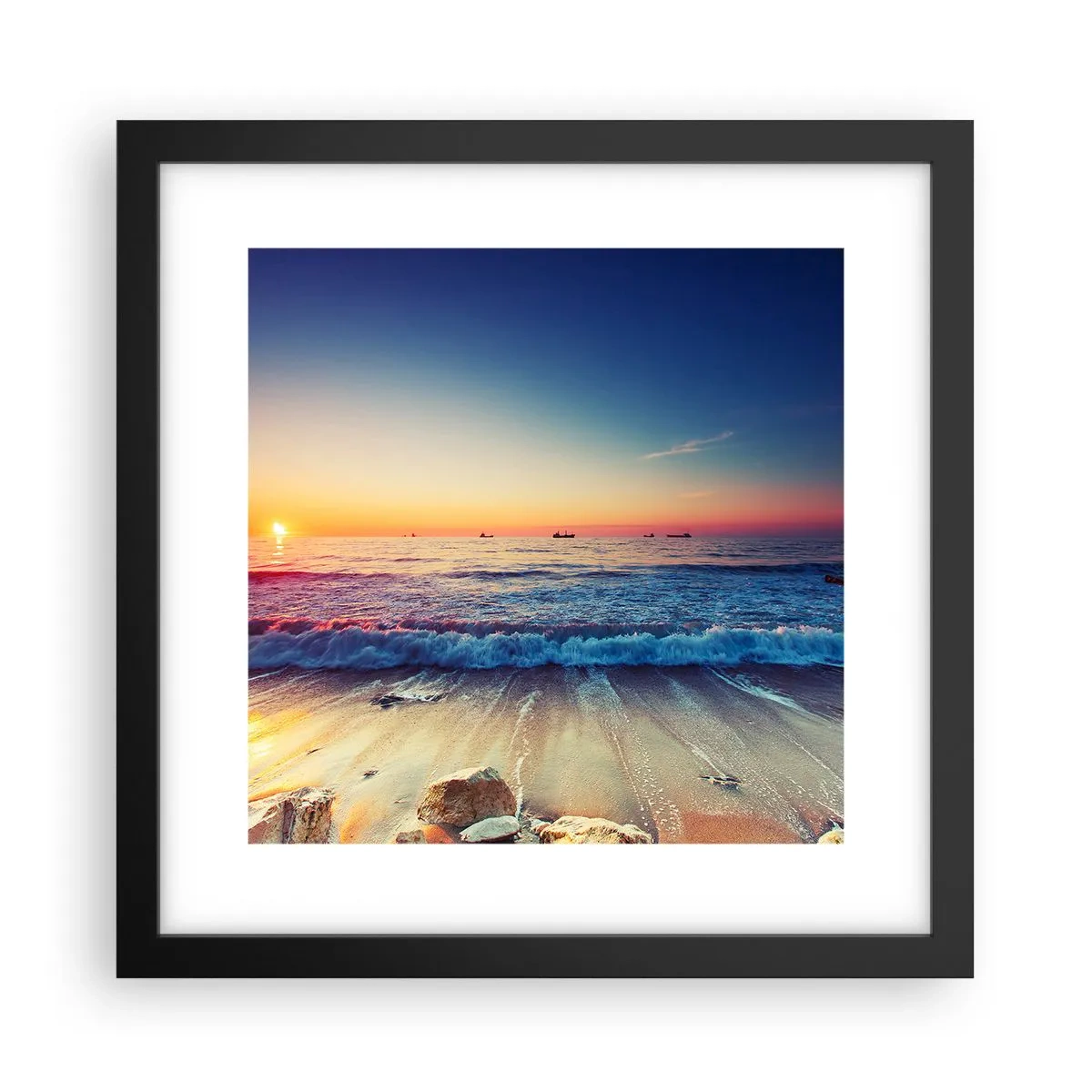 Affiche dans un cadre noir - Poster - Mais quel horizon ? - 30x30 cm