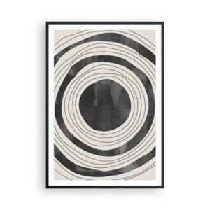 Affiche dans un cadre noir - Poster - Droit au but - 70x100 cm