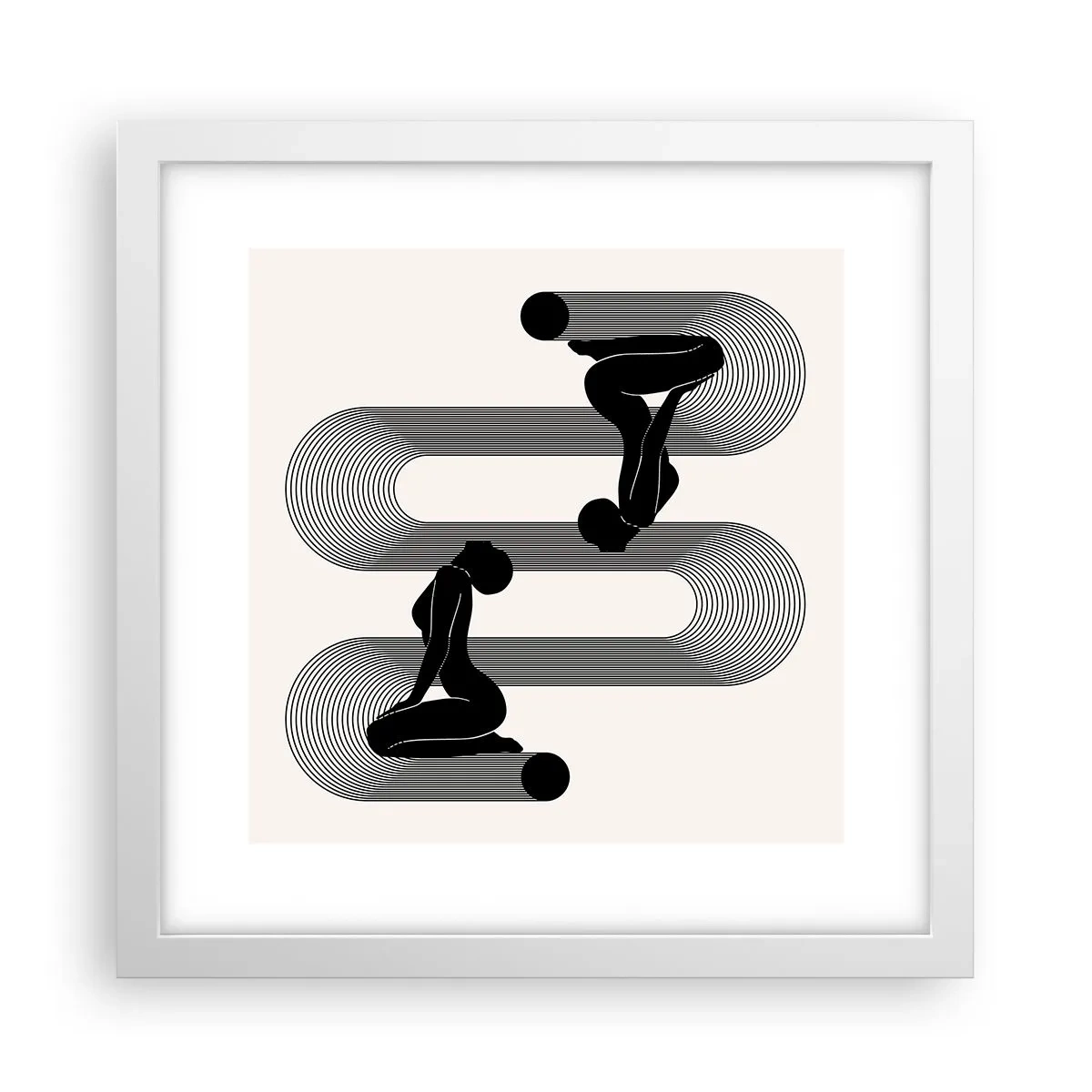 Affiche dans un cadre blanc - Poster - Symétrie sensuelle - 30x30 cm