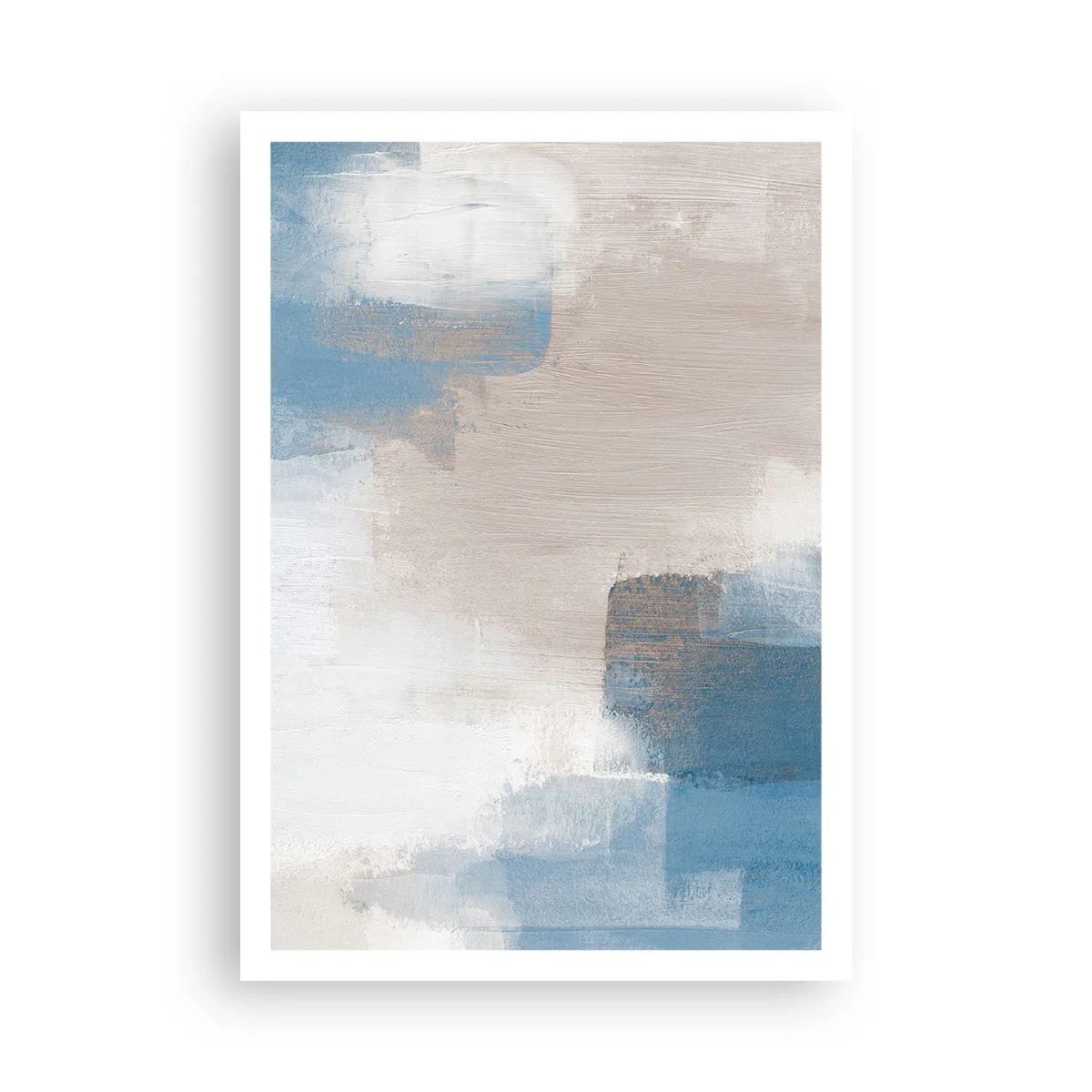 Affiche - Poster - Abstraction rose derrière un rideau de bleu - 70x100 cm
