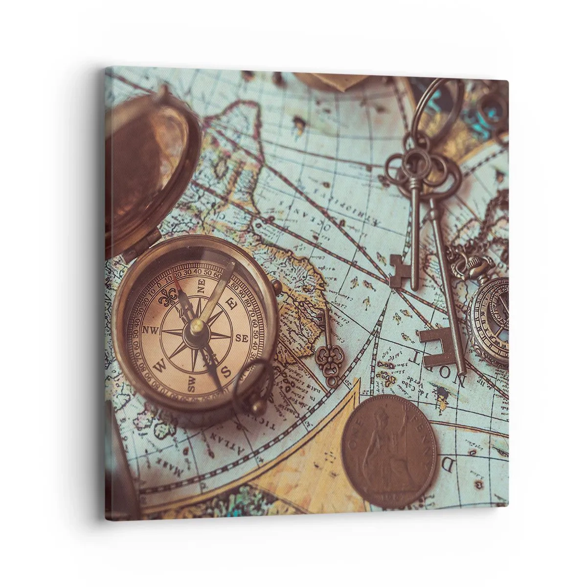 Impression sur toile - Image sur toile - Pour ceux qui recherche l'aventure - 40x40 cm