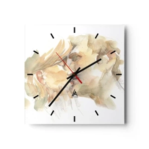 Horloge murale - Pendule murale - A moitié trouvé ? - 40x40 cm