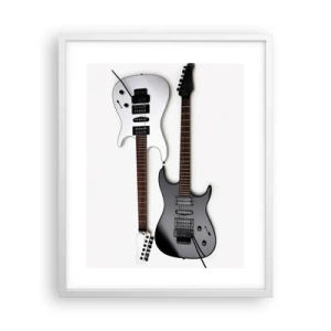 Affiche dans un cadre blanc - Poster - Harmonie des formes - 40x50 cm