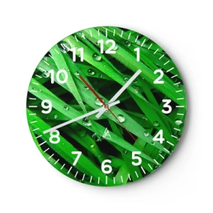 Horloge murale - Pendule murale - Jouez dans le vert - 30x30 cm