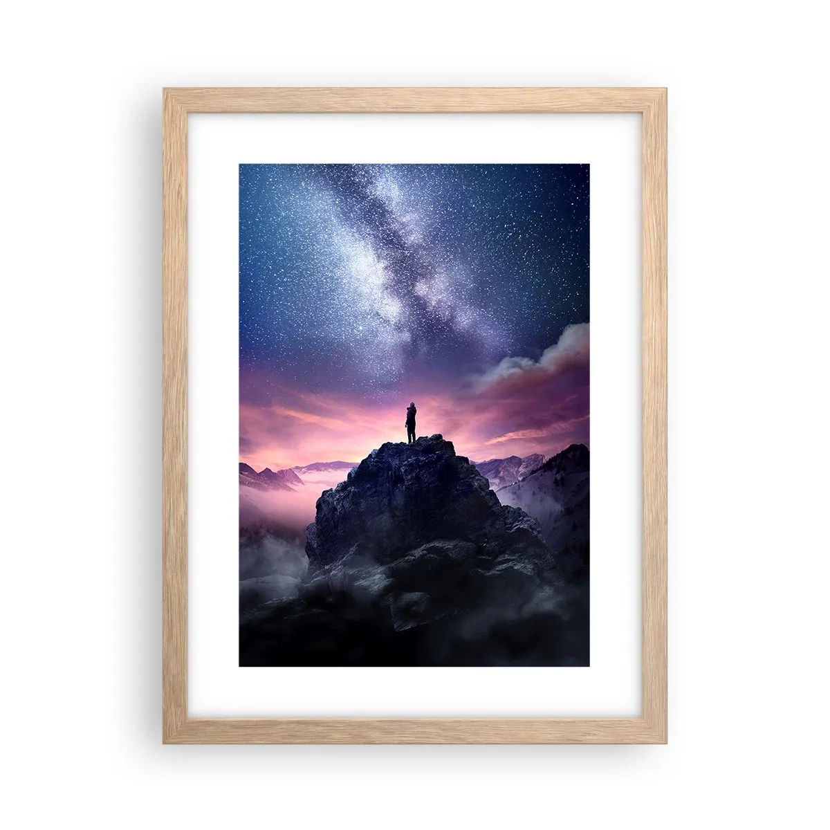 Affiche dans un chêne clair - Poster - Et il a ressenti la vie - 30x40 cm
