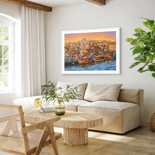 Affiche dans un cadre blanc - Poster - Conte d'Istanbul - 40x30 cm