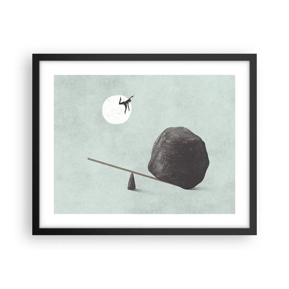 Affiche dans un cadre noir - Poster - Réalisation de ses rêves - 50x40 cm