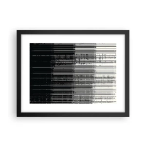 Affiche dans un cadre noir - Poster - Ondes et vibrations - 40x30 cm