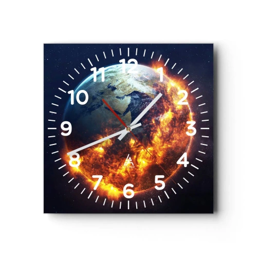 Horloge murale - Pendule murale - La flamme de l'apocalypse - 30x30 cm