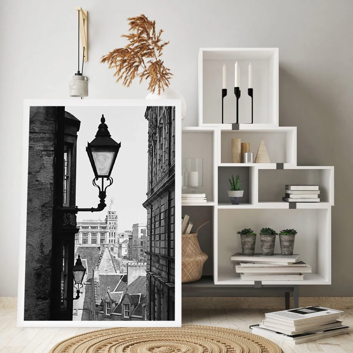 Affiche - Poster - Le charme des ruelles étroites - 50x70cm - L'histoire d'Édimbourg - Décoration murale moderne pour le salon et la chambre ARTTOR