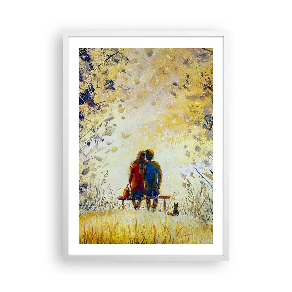 Affiche dans un cadre blanc - Poster - Moment magique - 50x70 cm