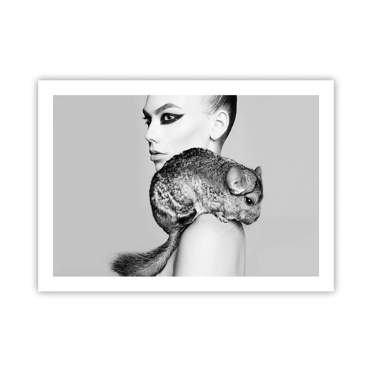 Affiche - Poster - Dame au chinchilla - 70x50 cm