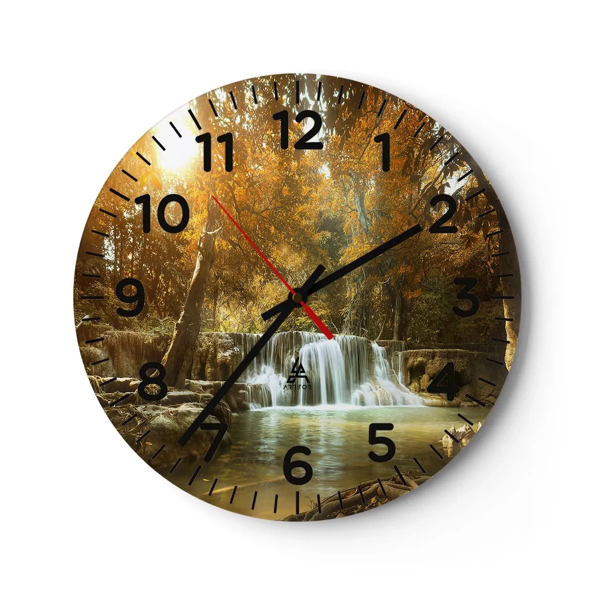 Horloge murale - Pendule murale - Cascade du parc - 40x40 cm