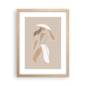 Affiche dans un chêne clair - Poster - Lea mode est un jeu - 30x40 cm