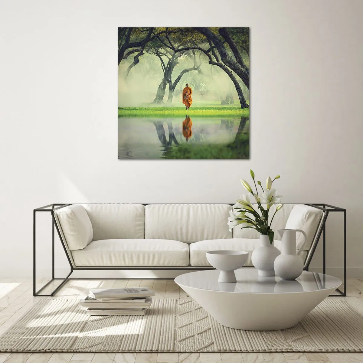 Impression sur verre - Image sur verre - En route vers l'illumination - 30x30 cm