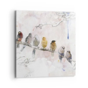 Impression sur toile - Image sur toile - Rencontre ailée - 70x70 cm