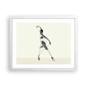 Affiche dans un cadre blanc - Poster - Dans le théatre de la vie - 50x40 cm