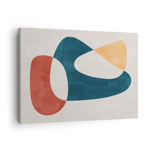 Impression sur toile - Image sur toile - Formes abstraites aux couleurs harmonieuses - 70x50cm - Influences et métamorphoses - Décoration murale moderne pour le salon et la chambre ARTTOR