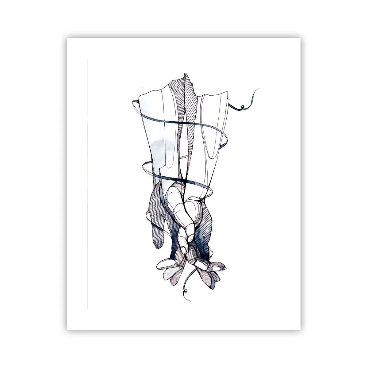 Affiche - Poster - Étude du touché - 40x50 cm
